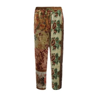 Pantalone di PIERRE LOUIS MASCIA, da donna, multicolor. Modello in velluto, caratterizzato da stampa mista e tasche laterali a filetto. Vita elasticizzata. Vestibilità regolare. 