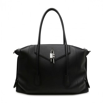 Givenchy - Black Leather Antigona Tote Bag