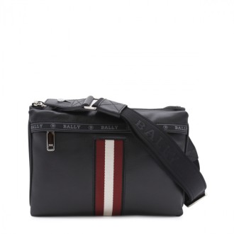 Bally - Black Leather Double Pouch Shoulder Bag