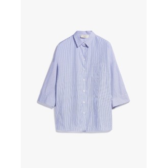 MAX MARA WEEKEND CAMICIA GIRALDA IN POPELINE DI COTONE AZZURRA  51160129600057