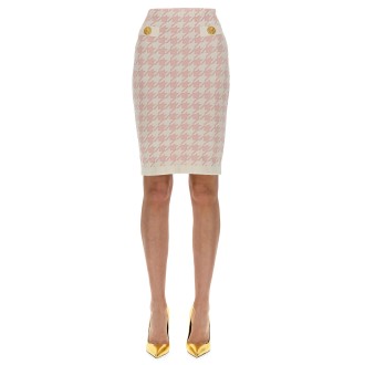 balmain monogram skirt