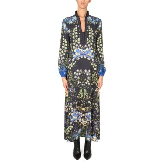 etro floral ramage print dress
