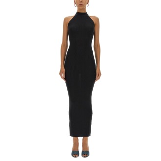 saint laurent long ribbed dress