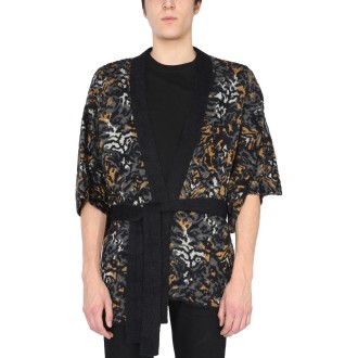 saint laurent jacquard knit kimono