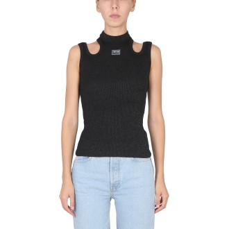 versace jeans couture tops with logo