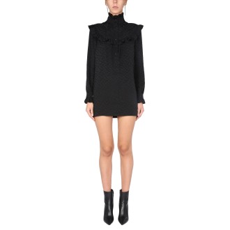 saint laurent dress with paisley print