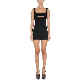 saint laurent abito corto in viscosa