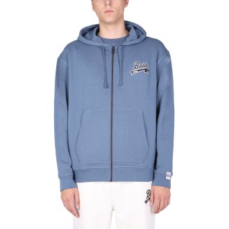 boss boss x russell athletic logo sweatshirt