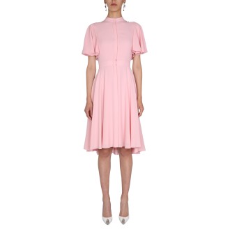 alexander mcqueen silk midi dress