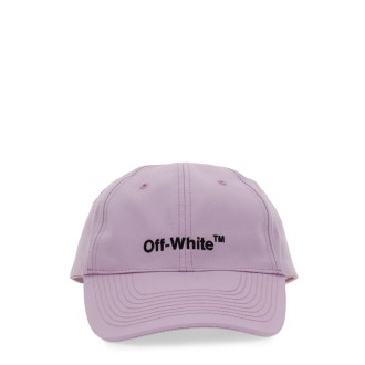 off-white baseball hat with logo