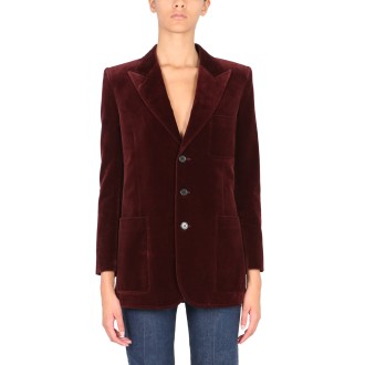 saint laurent giacca in velluto