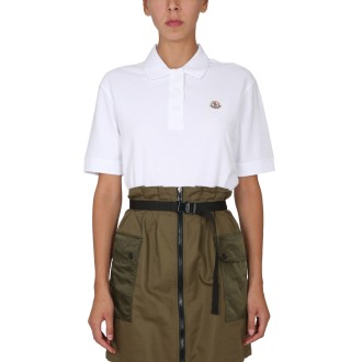 moncler polo with logo patch
