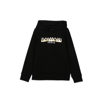 balmain hoodie with logo