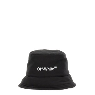 off-white bucket hat with logo embroidery