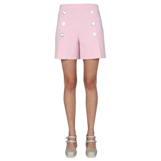 boutique moschino shorts with logo buttons