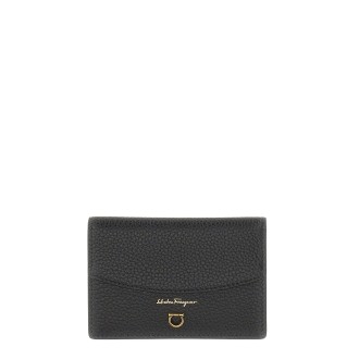 salvatore ferragamo credit card holder with logo