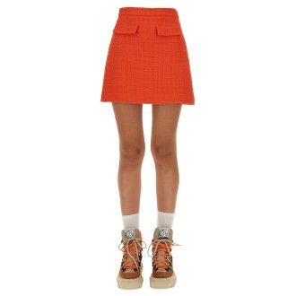 msgm tweed mini skirt