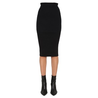 versace jeans couture midi skirt