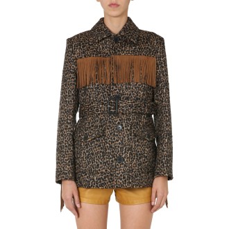 saint laurent jacket with fringes