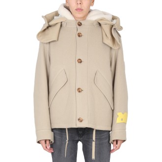 off-white parka with logo