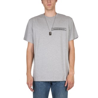 alexander mcqueen t-shirt with selvedge logo band