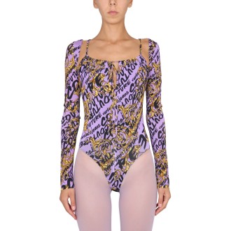 versace jeans couture leotard with print