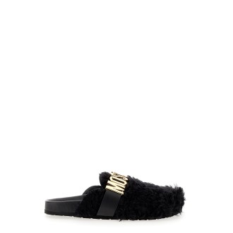moschino sandal with lettering logo