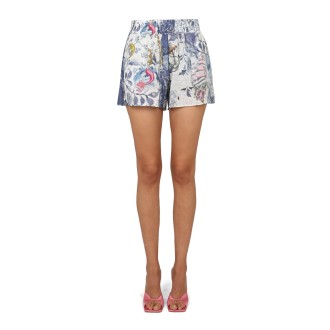 etro old school tattoo print shorts