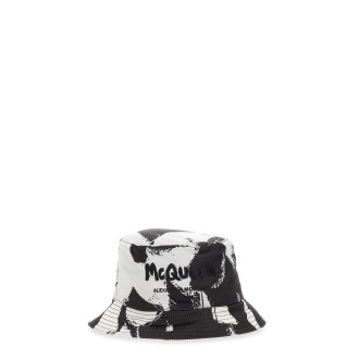alexander mcqueen bucket graffiti hat