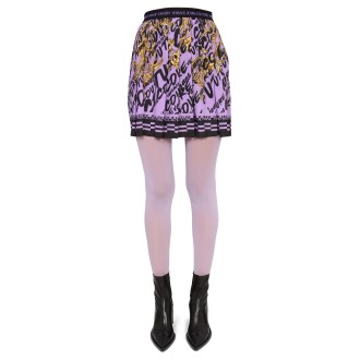 versace jeans couture baroque print skirt