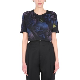 saint laurent tie-dye crew neck t-shirt