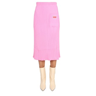 kenzo midi skirt with logo