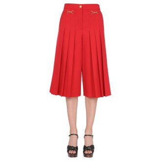 boutique moschino wide trousers with logo clamp