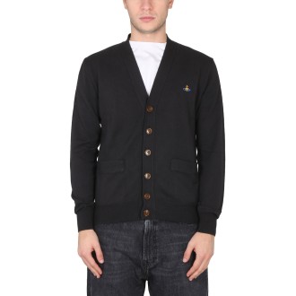 vivienne westwood cardigan with orb embroidery