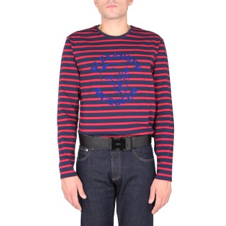 alexander mcqueen t-shirt with flocked logo