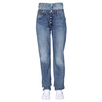 1/off double waist jeans