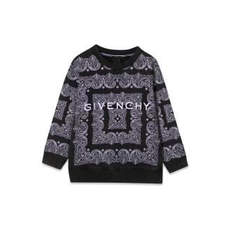 givenchy crewneck sweatshirt patterned print and logo