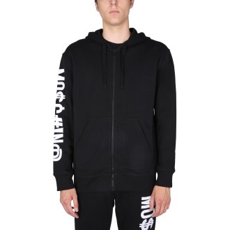 moschino sweatshirt with logo embroidery