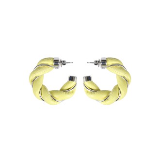 bottega veneta braided hoop earrings