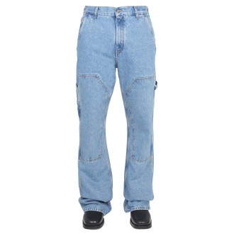 off-white carpenter flared jeans