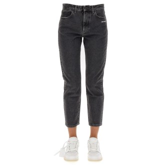 off-white slim fit jeans