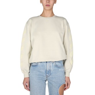 off-white crew neck sweatshirt
