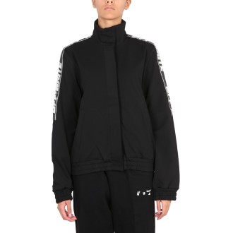 off-white felpa con bande logate