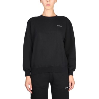 off-white sweatshirt with rubberized logo