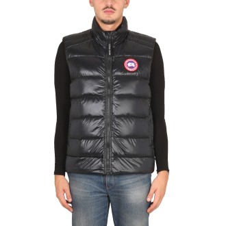 canada goose down vest with logo patch