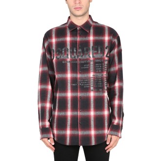 dsquared logo print shirt