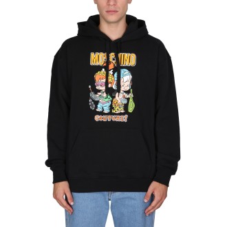 moschino flinstones print sweatshirt