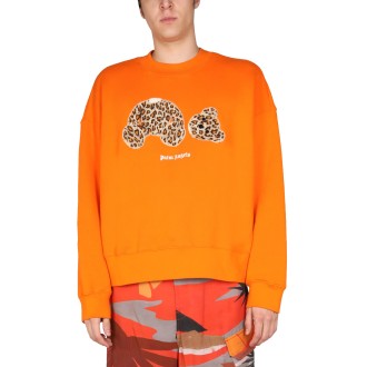 palm angels leopard bear print sweatshirt 