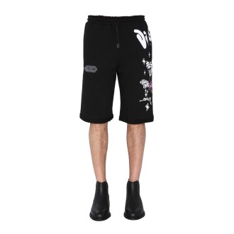 disclaimer bermuda with screen print