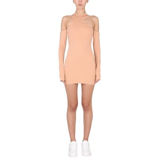 off-white asymmetric mini dress